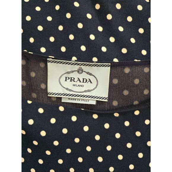 PRADA Polka Dot Belted Dress 38 - Picture 10 of 10